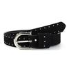 Black Suede Rivet Belt Metal Y2K Belt Fashion Pin Buckle Waistband  Female
