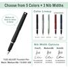 Sailor TUZU Adjust Fountain Pen Medium Nib Rotating Nib Natural Fit Grip with 2 Ink Cartridges and Converter Black 12-0541-420