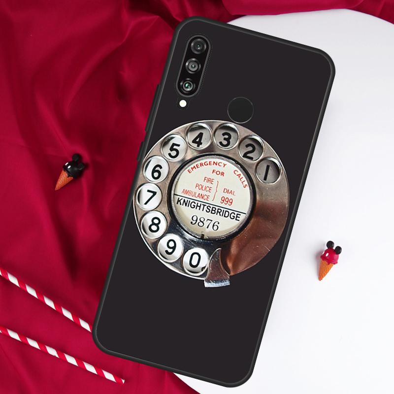 Retro rotary dial telephone For Huawei Nova 5T 9 10 SE 7i 8i 11i 12i Y73 Y90 Y70 Y72 Y61 Y91 Y60 P20 P40 P30 Lite Case