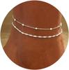 Women Ankle Bracelets 14K Gold Waterproof Layered Beaded Twisted Chain Ankle Bracelets Anklets Set Trendy Summer Beach Jewelry