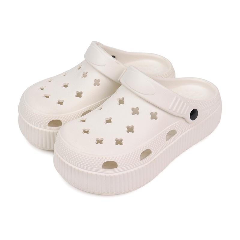 

Садовая обувь, пляжные шлепанцы с толстой подошвой и сквозными отверстиями, женские летние сандалии, садовая обувь из ЭВА для взрослых 35-36 белый