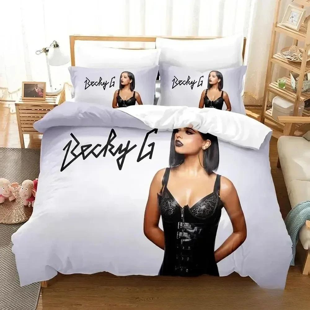 Hot Singer Becky G Bedding Set 3D Print Duvet Cover Pillowcase Adult Boy Girl Bedroom Decoration Gift Single Double Size Gift