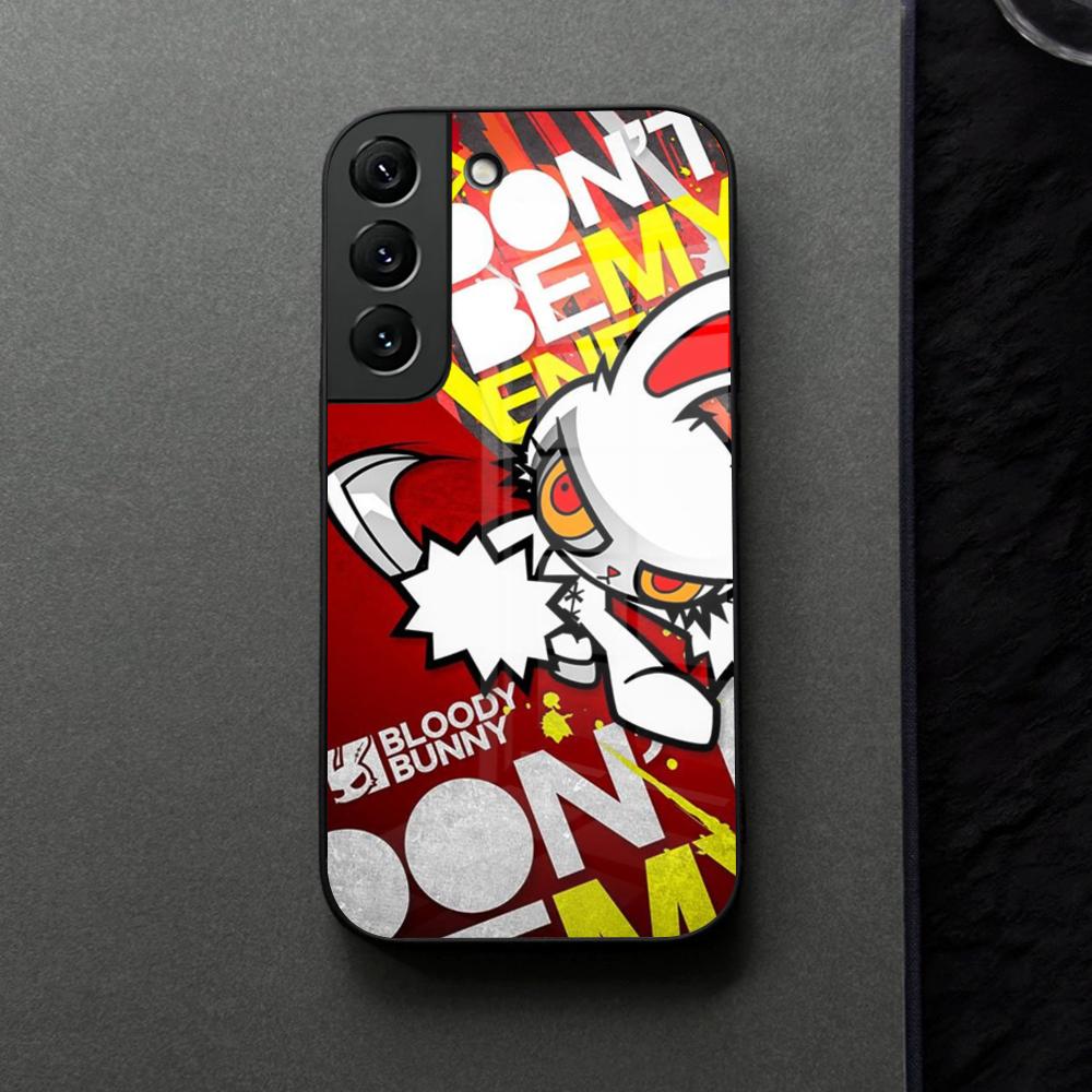 

Bloody Bunny Phone Case Glass For Samsung Galaxy S21 S26 S25 S22 S20 S24 S23 Ultra Fe Plus A16 A34 A54 A24 Coque Galaxy S22 Plus 5G