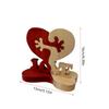 Valentines Day Heart Ornament Wooden Hug Crafts Love Letter Wood Carving Gift Hugs Decoration for Home Wedding Party