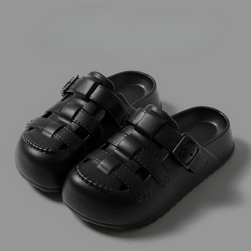 Hollow Height Slides Outside Thick Buckle Women's Slippers and Ladies Sandals Summer Footwear Original Cheap Liquidation Shoes