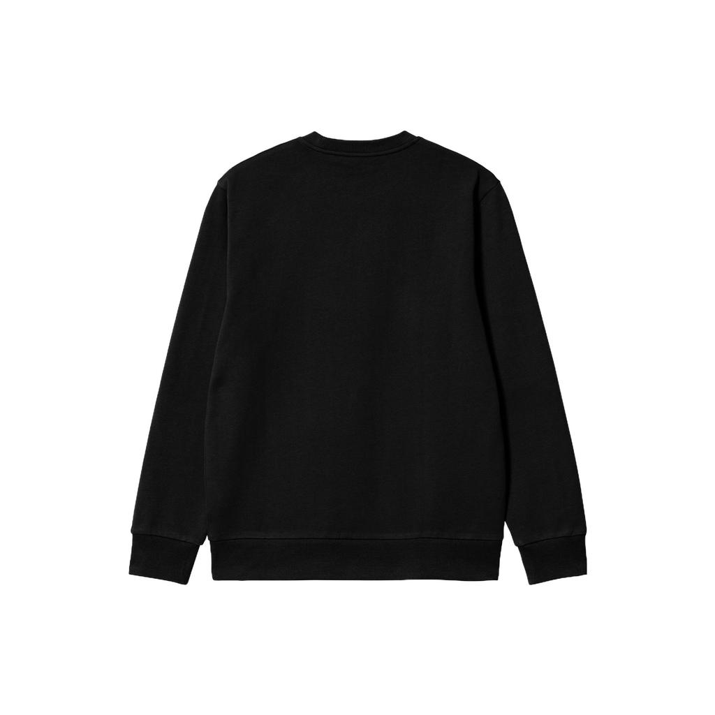 Carhartt WIP FW22 Letter Print Pullover Long Sleeve Sweatshirt Men sweatshirt Black I031242-0D2-XX
