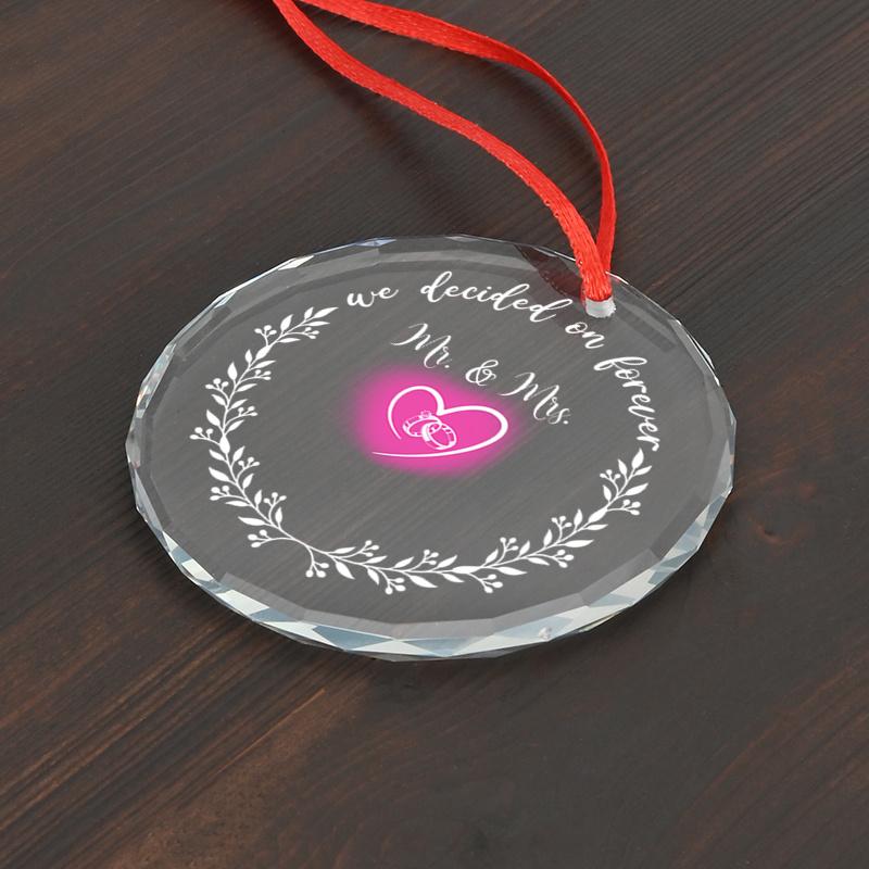 1pc/2pcs Wedding Glass Pendant-Gifts for Newlyweds Wedding Souvenirs, Wedding Scene Decor, Tree Decor, Party Decor, Backpack and Keychain Pendant