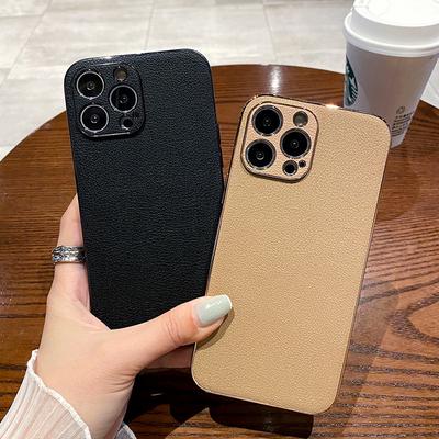 Die Lederstruktur ist geeignet für Apple 14promax Handyhülle, Iphone13 Galvanisiert 12 Luxus 11 Vollständige Tasche Sturzsichere Schutzhülle