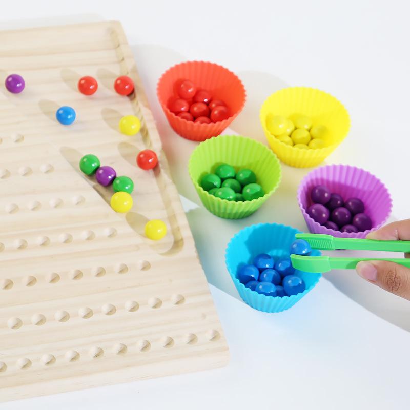 Montessori Beading & Color Sorting Toy for Kids' Concentration & Sensory Development