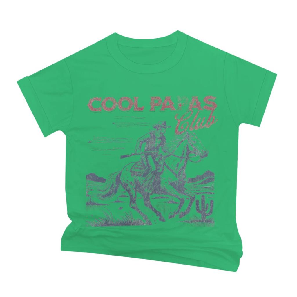Cool Papa Club Print T Shirt For Unisex Crew Neck Short Sleeve Vintage Cowboy Fathers Day Streetwear Male Tshirts