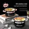 304 Stainless Steel Double Layer Insulated Noodle Bowl - Portable Bento & Lunch Box