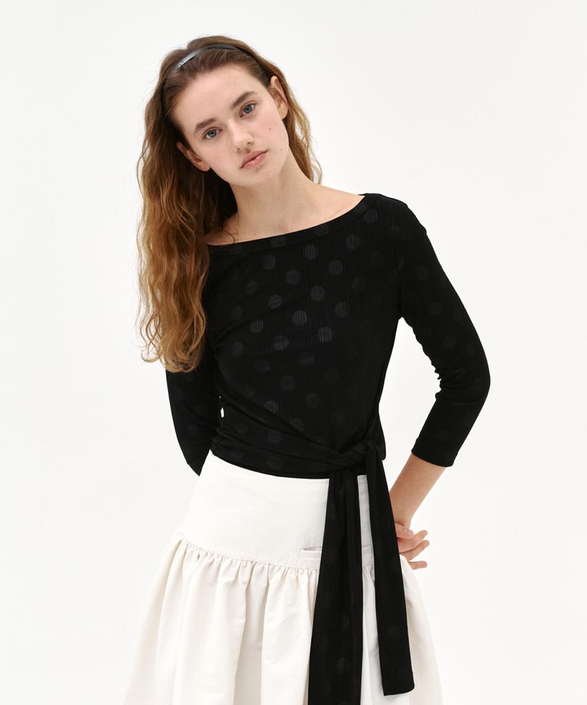 Bikomelli Dot Layered Top_Black