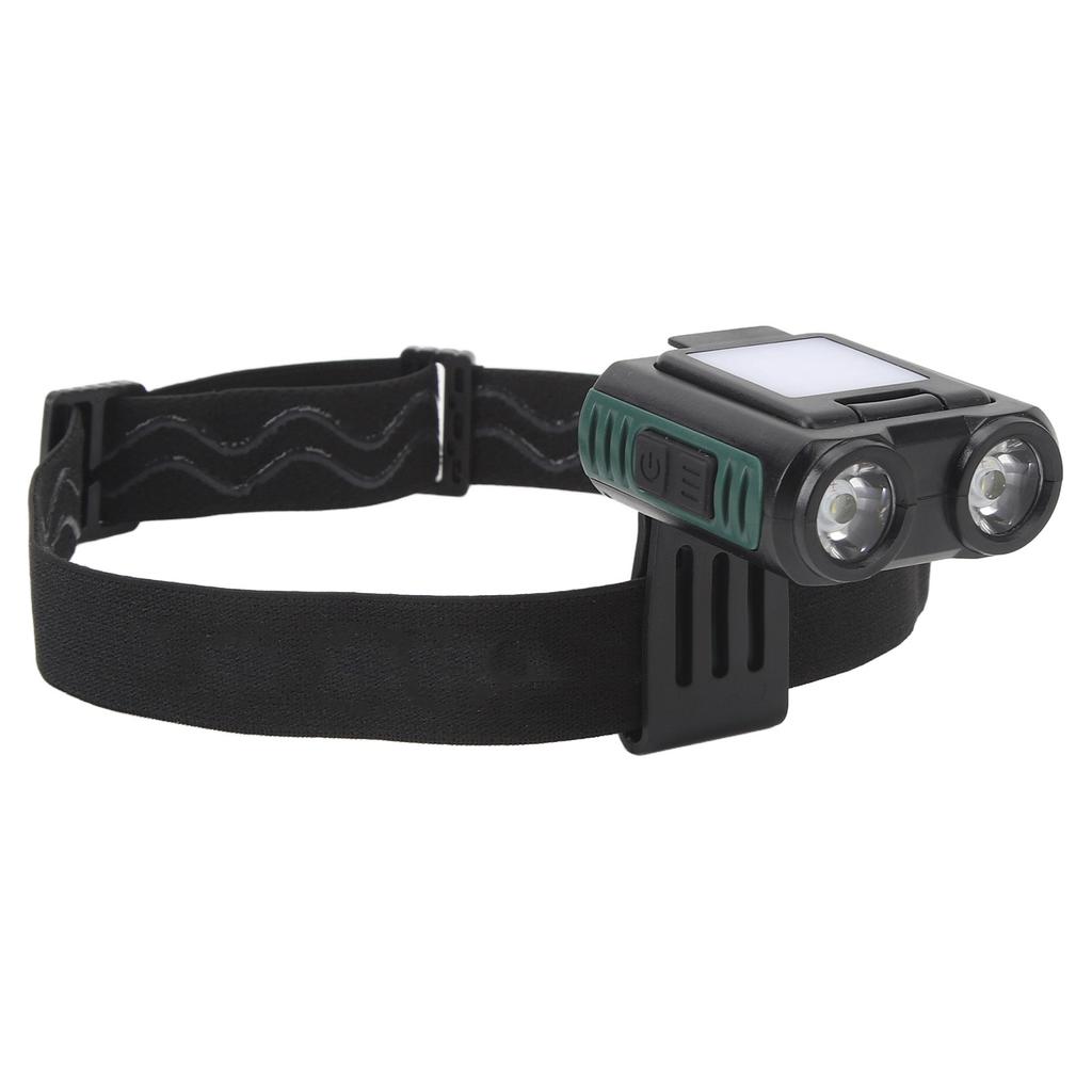 Headlamp Adjustable USB Rechargeable Lightweight Outdoor Fishing Hat Clip Light with Induction for Hiking Camping