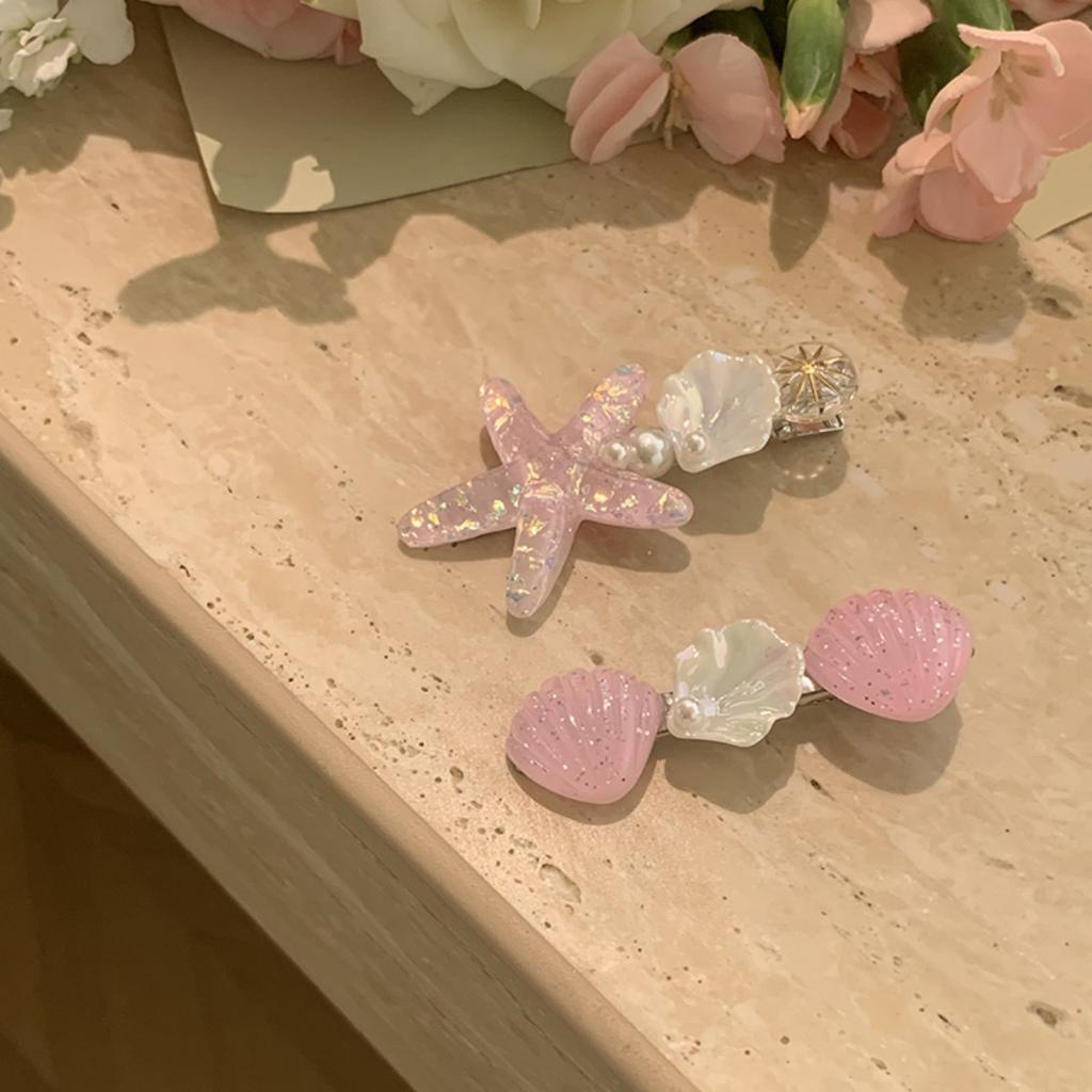 Summer shell starfish cute hairpin simple and sweet broken bangs hairpin side clip hair accessories