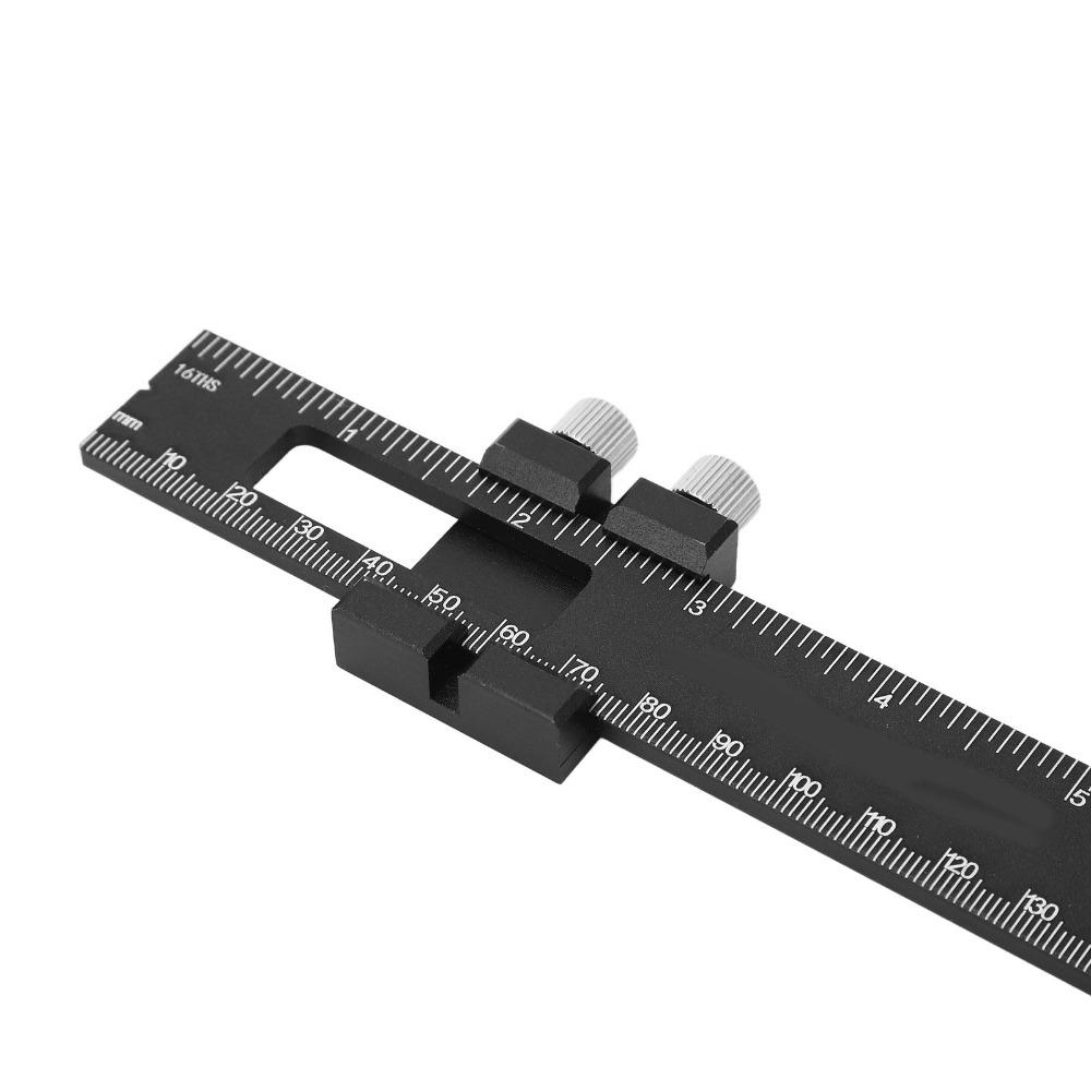Aluminum Alloy Adjustable Slide Stop Ruler Slide Stop Precision Pocket Ruler For Engineers