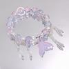 Super Divine Crystal Butterfly Bracelet - Women's Unique High-Class Elegant Sweet Beaded Multi-Purpose Handcuff Jewelry