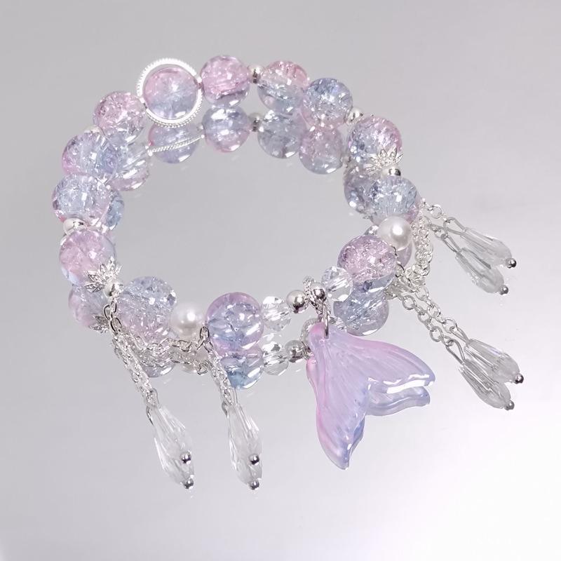 Super Divine Crystal Butterfly Bracelet - Women's Unique High-Class Elegant Sweet Beaded Multi-Purpose Handcuff Jewelry