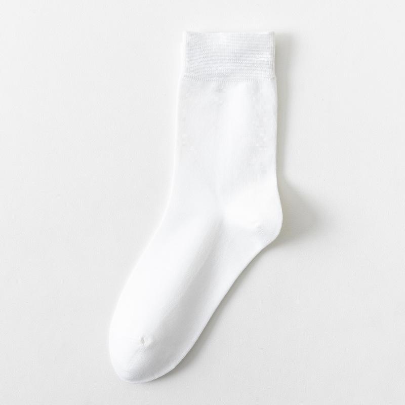 Solid Color Short Socks, Cotton Socks, Mid-calf Socks, Thin Sports Long Calf Socks for Men In Autumn and Winter Are Versatile