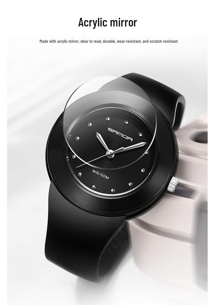 Sanda Trendy Waterproof Quartz Watch for Teens - Lightweight, Simple, Casual Wristwatch for Students