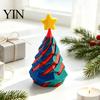 Christmas Tree Desktop Ornament Spiral Fidget Toy, 3D Printed Mini Xmas Stress Relief Cone Ornament, Toy for Desk Decoration