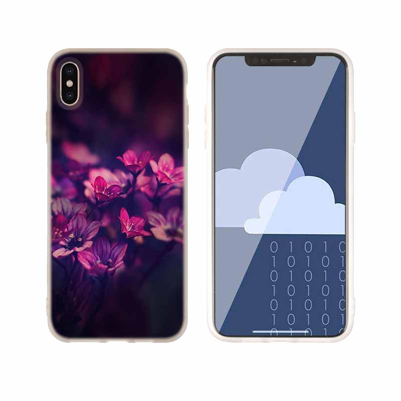 Orchid Flowers Colorful Soft Silicone Case For iPhone 13 11 12 Pro X XS Max XR 6 6S 7 8 Plus SE Mini Cover