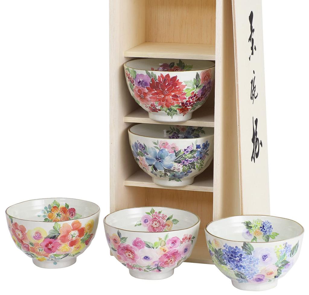 Ceramic Ai Hananeiro Rice Bowl Set 3938 - 11×h6.6cm