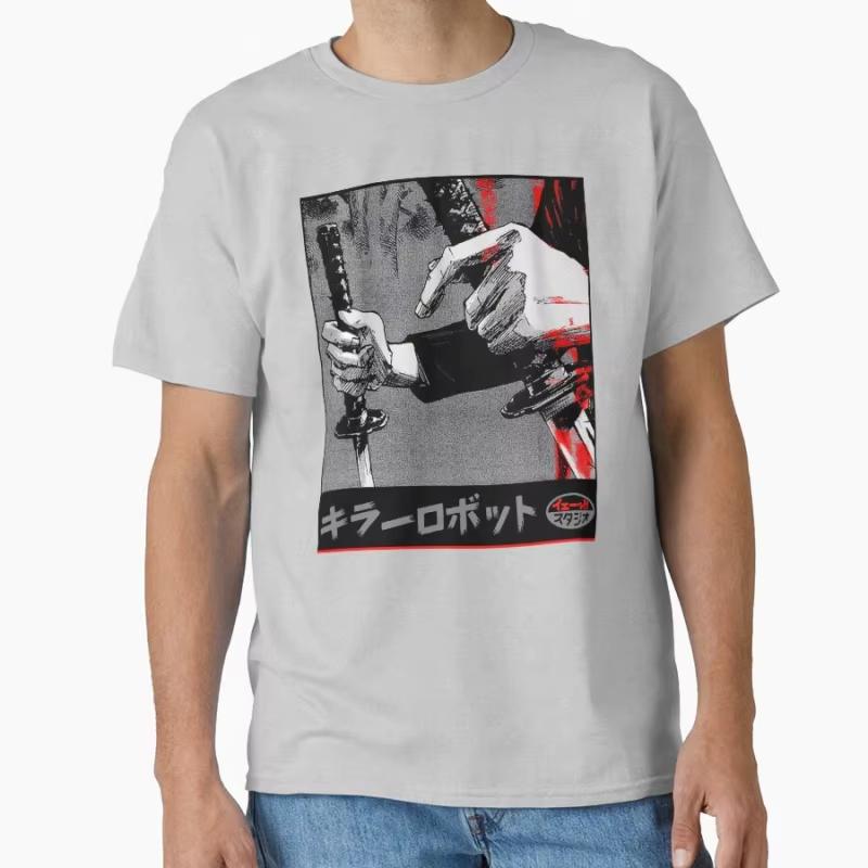 Samurai Japanese Warrior Urban Vaporwave Style Cyberpunk Kanji Cyborg Futuristic Art Gift T Shirt for Men Large Size Tops