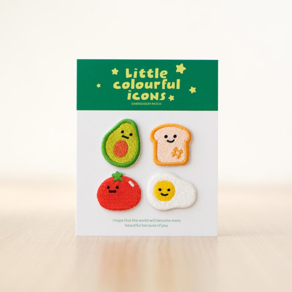 

4pcs/set DIY Iron on Patches Polyester Glue Sticker Mini Patches Clothing Stickers Kids Clothes