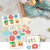 Wooden Flower Stacking Puzzle Set, Early Educational Toys, Color and Shape Matching Toy for Children