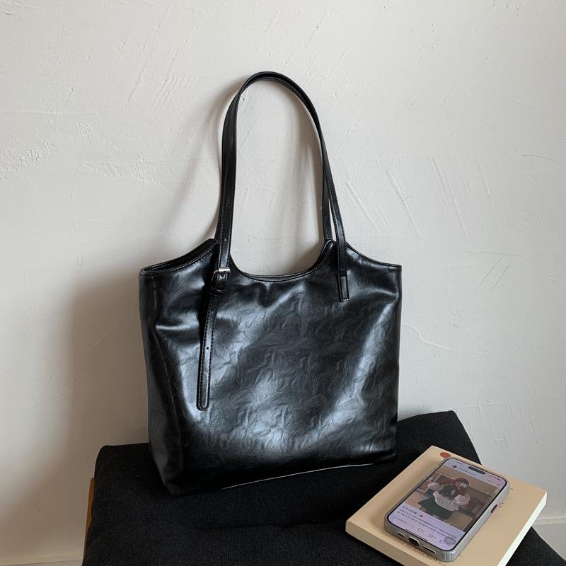 

Сумка-тоут женская большой вместимости новая студенческая сумка через плечо для занятий ретро мода сумка-подмышка для通勤 тренд