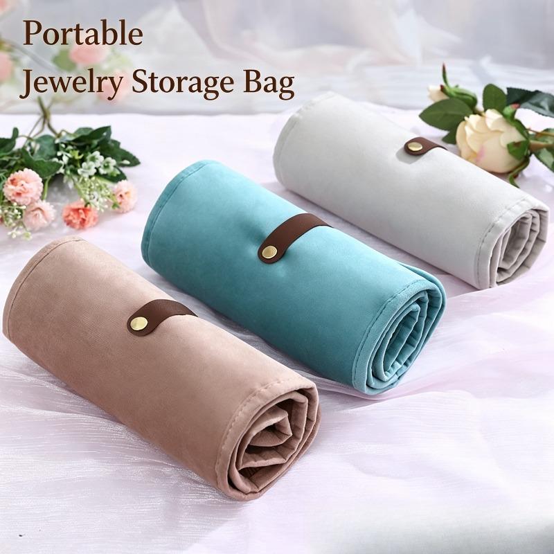 Roll‑Up Jewelry Storage Bag Portable Travel Jewellery Organizer Pouch For Necklace Earring Bracelet