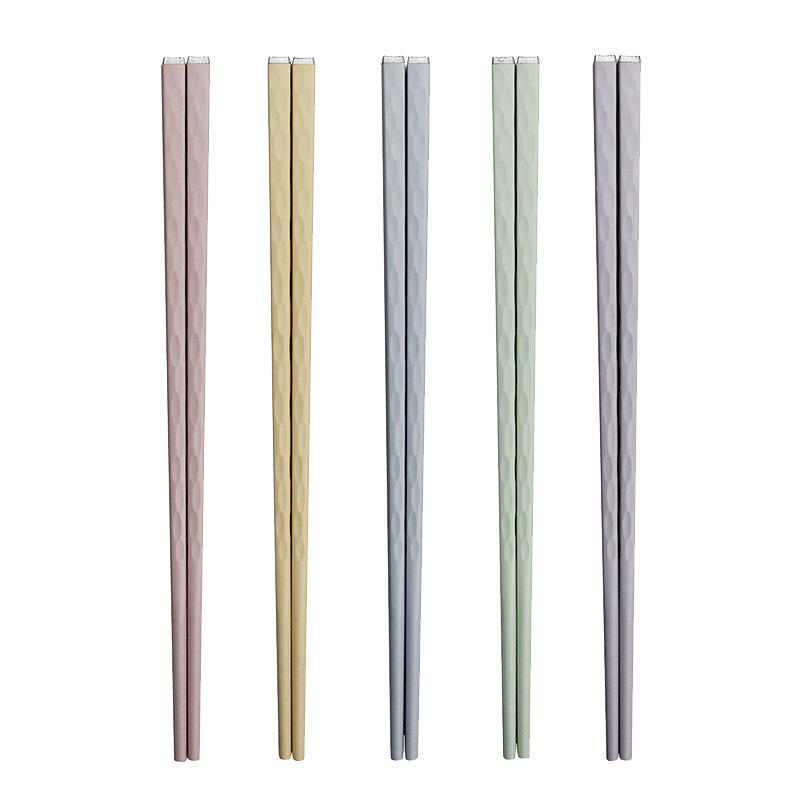 Alloy Chopsticks - Suitable for Household Use, with Anti-slip and Heat-resistant Properties, High Appearance Quality, One Set for One Person.