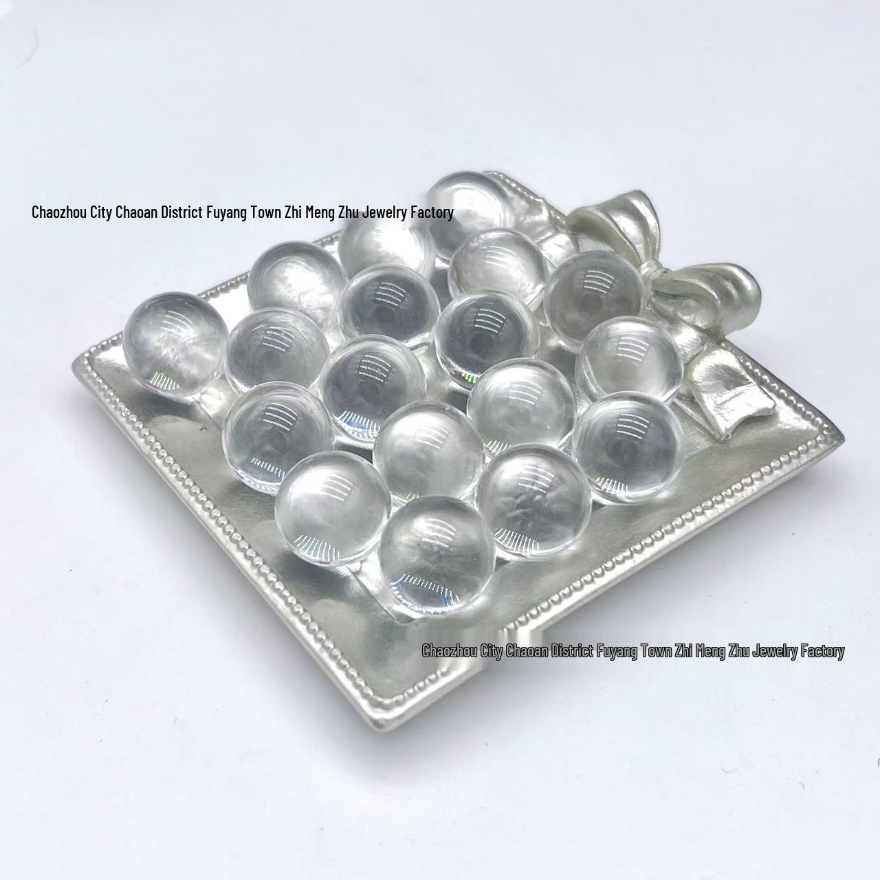 Акриловые прозрачные круглые бусины (2,5 мм-25 мм) - Сплошные пластиковые бусины-шарики для детских игрушек 16mm (500g) прозрачный белый