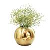 Metal Vase for Flowers, Metal Ball Round Flower Vase (Gold, Small),  Behoma