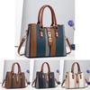 Fashionable Large Capacity Color Block Tote Bag For Women Stylish Casual Use