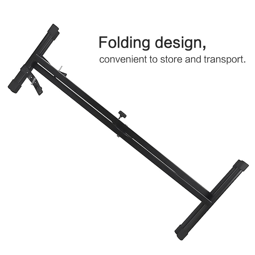 Universal Folding Piano Keyboard Stand Bracket X-Style Heavy Duty Metal Material with Anti-Slip