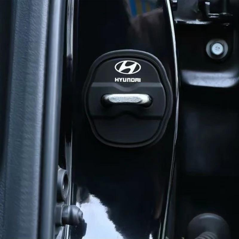 2/4Pcs Car Door Lock Anti-collision Silicone Cover for Hyundai Genesis NLINE I10 I20 I30 I40 IX20 IX35 Kona Getz Veloster Tucson R2