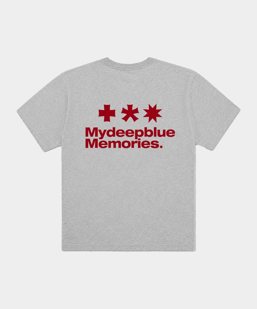 Maidibbeullumemolijeu Mm Symbol Logo T-Shirts (Grey / Burgundy)