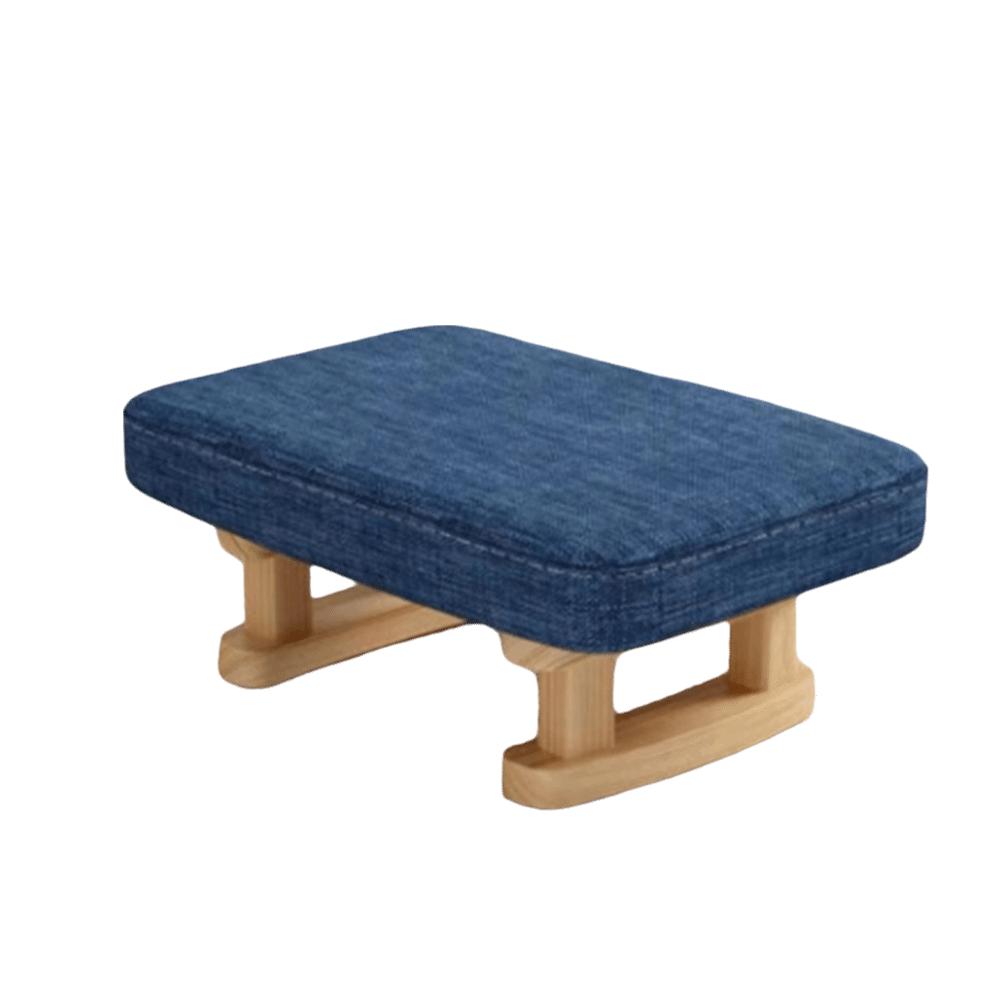 Smooth Solid Wood Foot Stool Rounded Edges Foot Rest Creative Shoe Changing Bench Bathroom Use