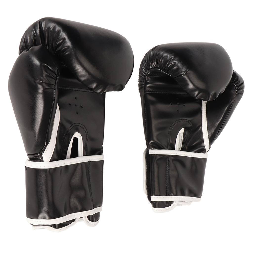 1 Pair Black Adult Fighting Training Boxing Gloves PU Unisex Sandbag Fighting Boxing Gloves