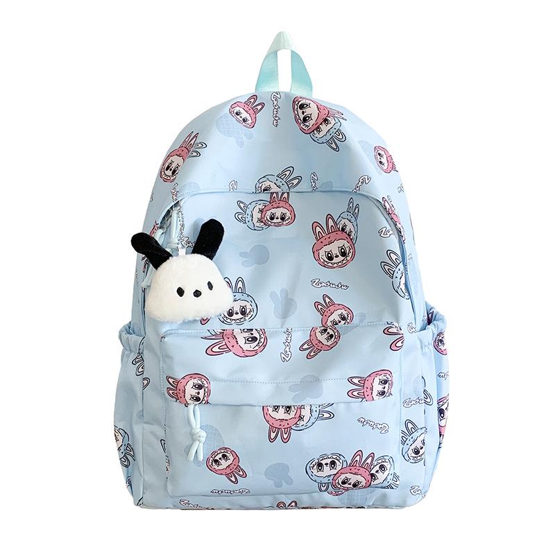 Schoolbag popular LABUBU backpack Japanese student schoolbag ultra-light waterproof class cartoon backpack niche design