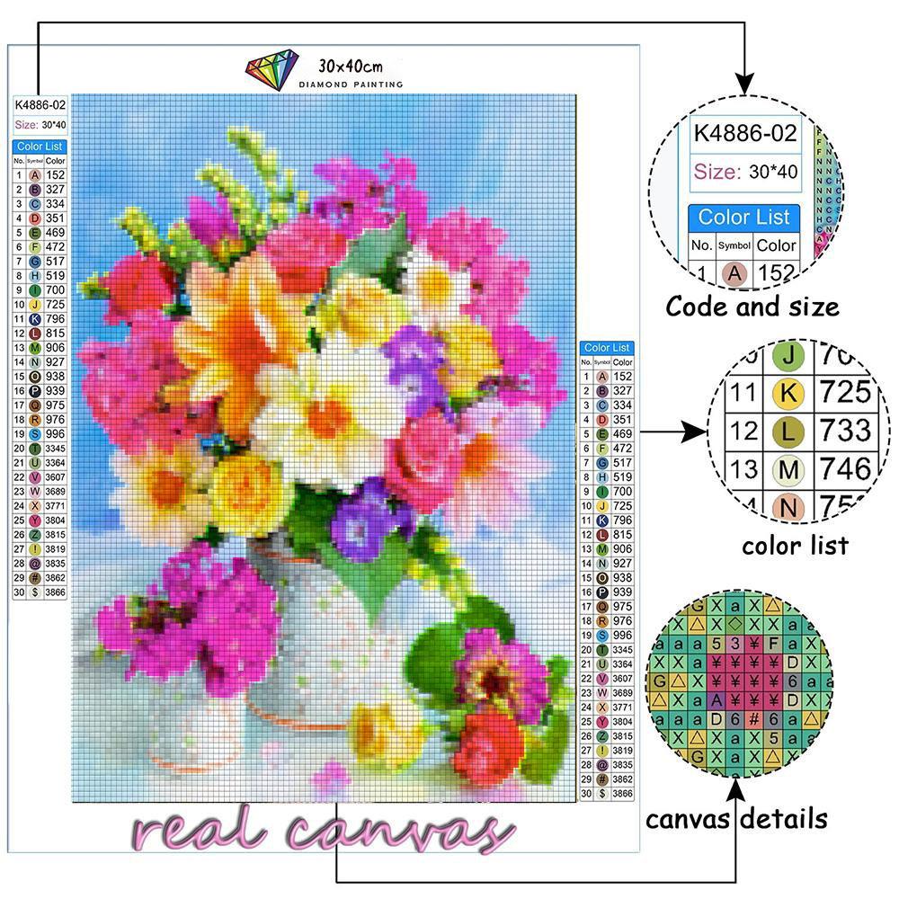 Pintura de diamante 5D DIY, Kit de punto de cruz de flores, mosaico bordado de diamantes, rosa, cuentas redondas/cuadradas completas, decoración del hogar