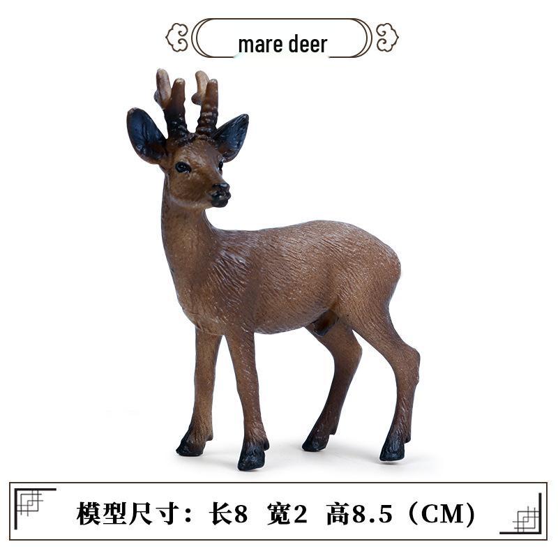 Cross-Border Christmas Wildlife Toy Set: White-tailed & Sika Deer Static Model