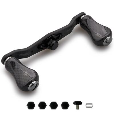 HEIGHTEN Reel Handle with Knob Carbon Shimano Daiwa Abu Universal Baitcasting Reel Gourd Series Gunmetal 20mm 85/95mm 20mm/21mm 1.5K (V2.0-85mm - -
