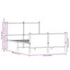 Metal Bed Frame without Mattress Sonoma Oak Finish 120 x 190 cm