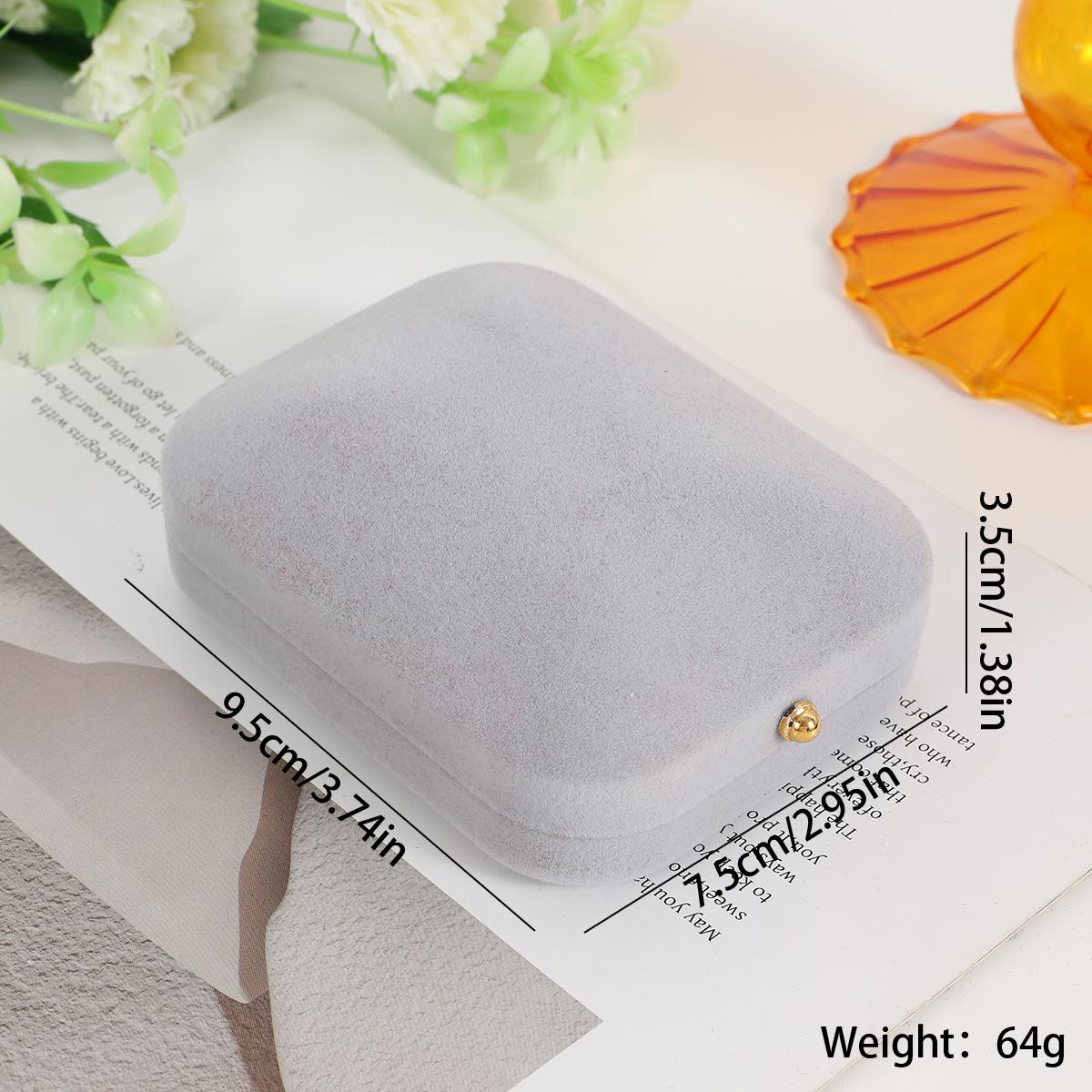 

Бархатная шкатулка для ожерелий, шкатулка для подвесок, органайзер для ювелирных изделий, подарочная упаковочная коробка, контейнер для хранения ювелирных изделий для безделушек серый