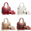 Womens Square Shape Pu Tote Bag With Inner Pockets For Casual Outings