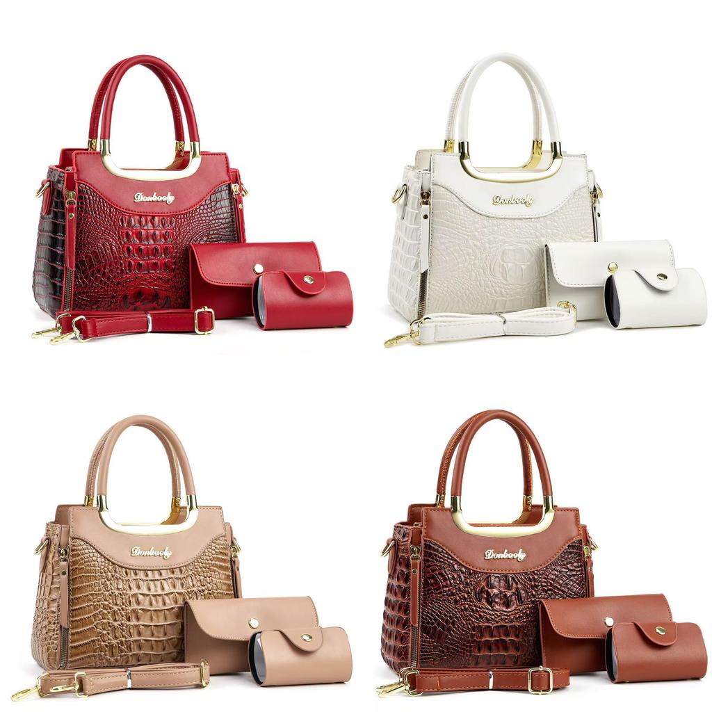 Womens Square Shape Pu Tote Bag With Inner Pockets For Casual Outings