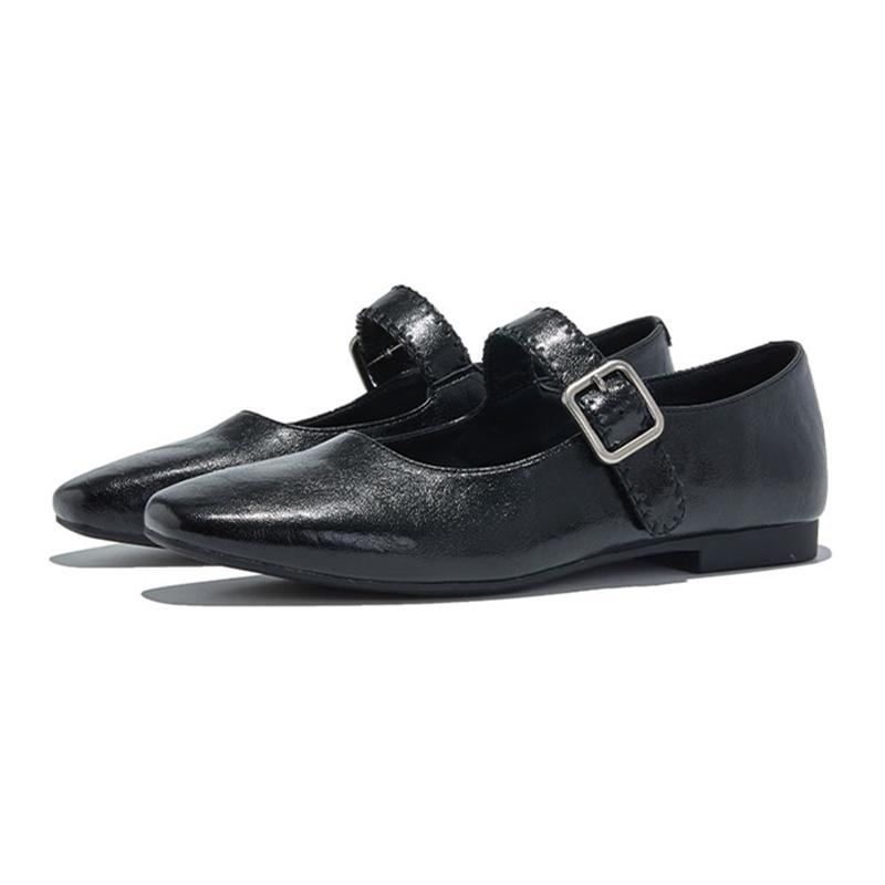 Fashion AIYUQI  2025 New Women's Flat Mary Janes Retro Leather Lace-Up Shoes Women Loafers Large-Size Pumps Female Ballet Flats