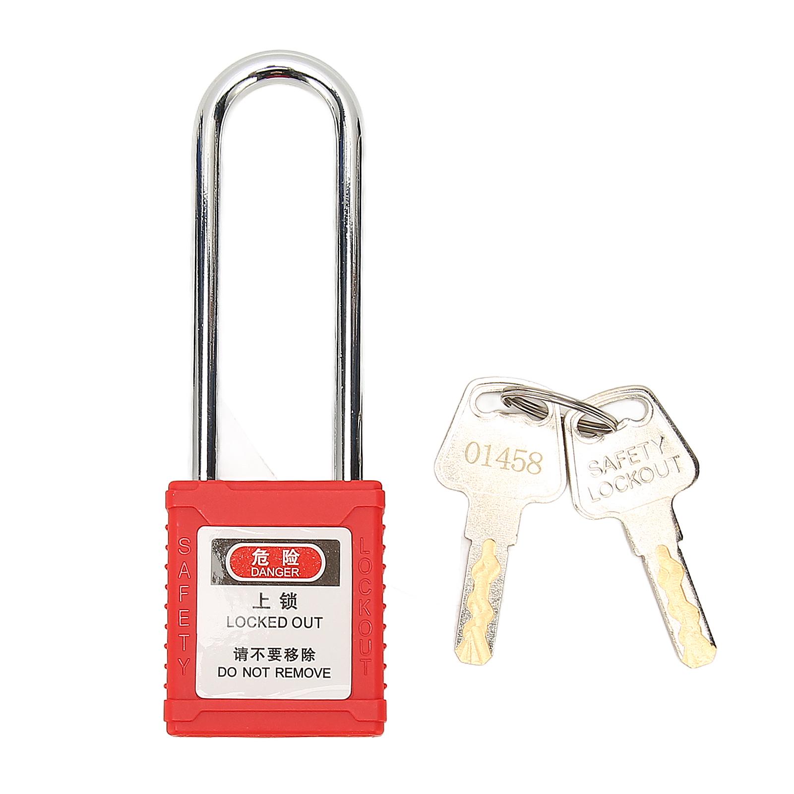 

Safety Padlock Steel Energy Isolation Integrated Housing UV Protection Engineering Long Beam